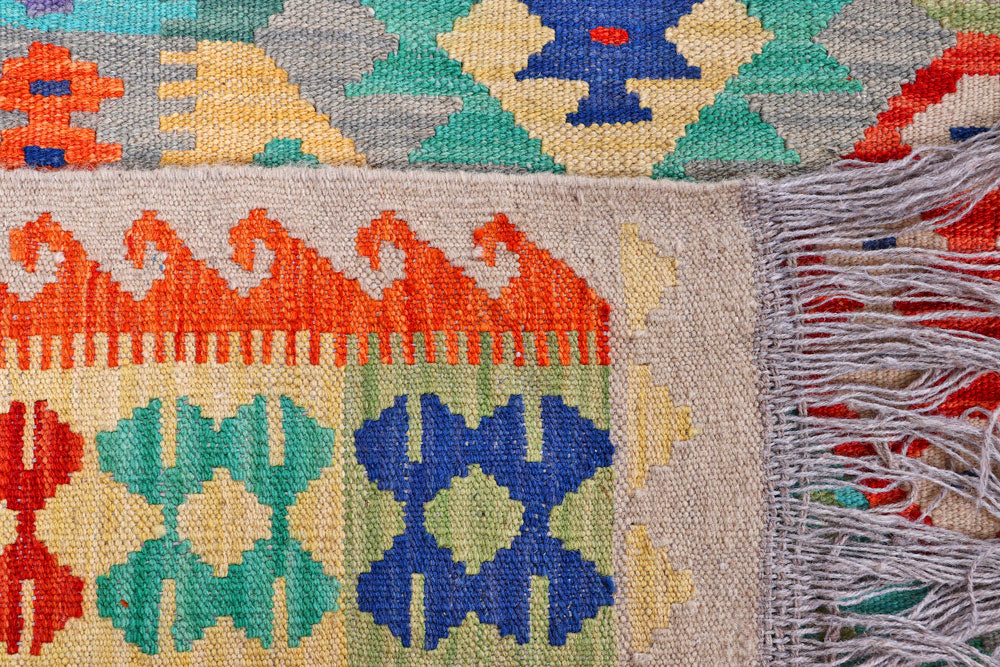 Multi Colored Kilim 8' 7 x 11' 5 - No. 57383 - ALRUG Rug Store