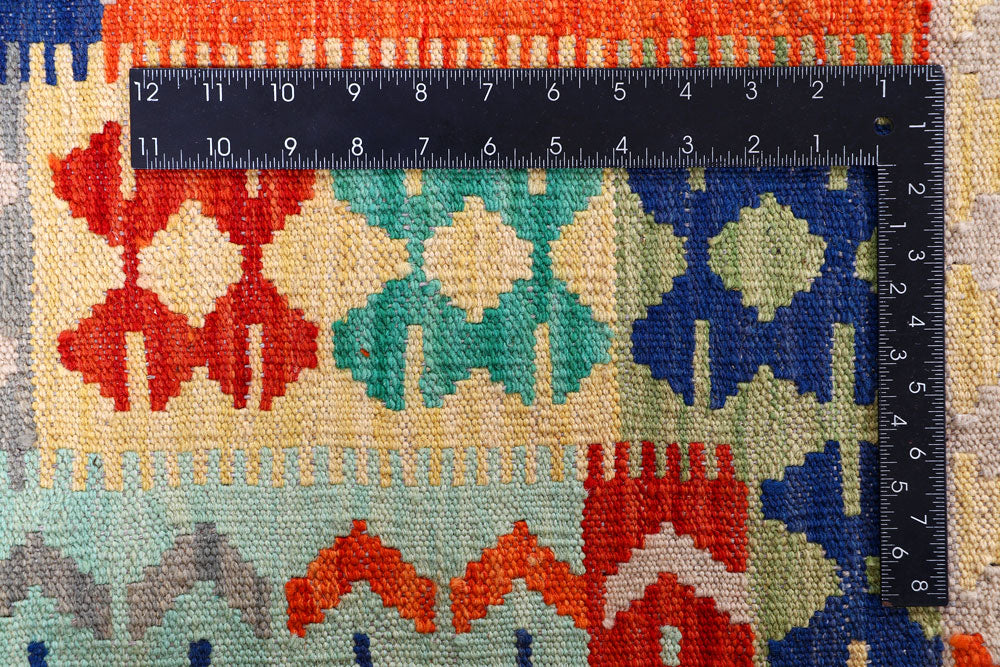 Multi Colored Kilim 8' 7 x 11' 5 - No. 57383 - ALRUG Rug Store