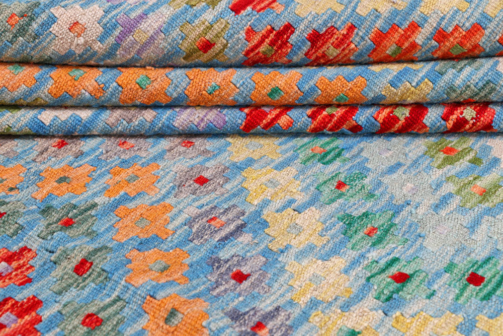 Multi Colored Kilim 9' 1 x 11' 10 - No. 57384 - ALRUG Rug Store