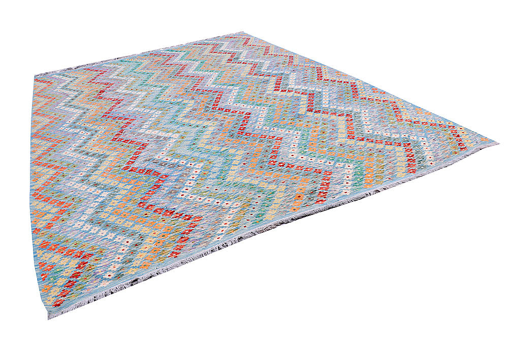 Multi Colored Kilim 9' 1 x 11' 10 - No. 57384 - ALRUG Rug Store