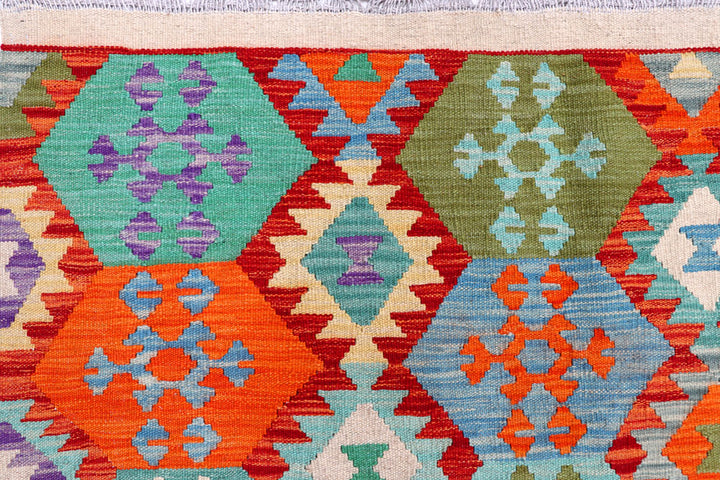 Multi Colored Kilim 8' 1 x 9' 10 - No. 57385 - ALRUG Rug Store