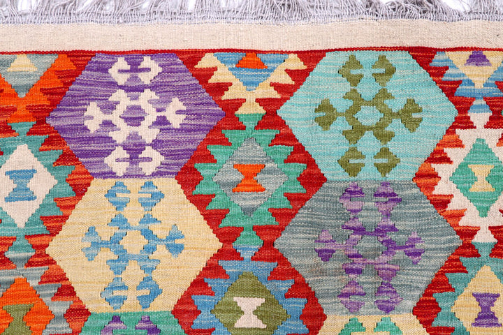 Multi Colored Kilim 8' 1 x 9' 10 - No. 57385 - ALRUG Rug Store