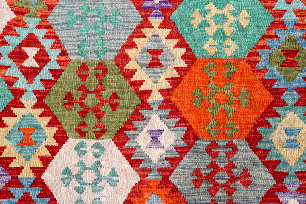 Multi Colored Kilim 8' 1 x 9' 10 - No. 57385 - ALRUG Rug Store