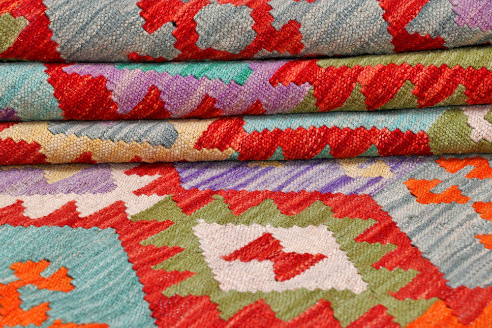 Multi Colored Kilim 8' 1 x 9' 10 - No. 57385 - ALRUG Rug Store