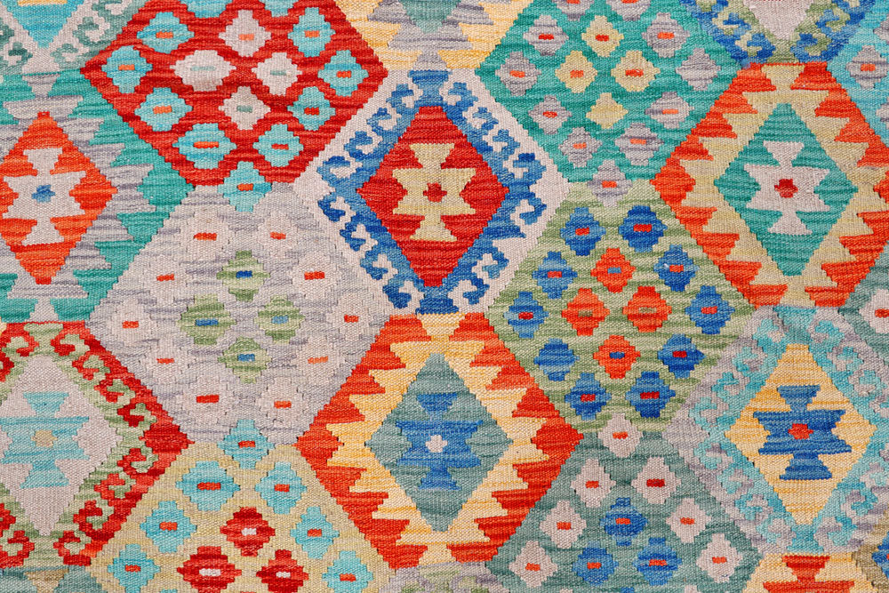 Multi Colored Kilim 8' 4 x 9' 8 - No. 57386 - ALRUG Rug Store