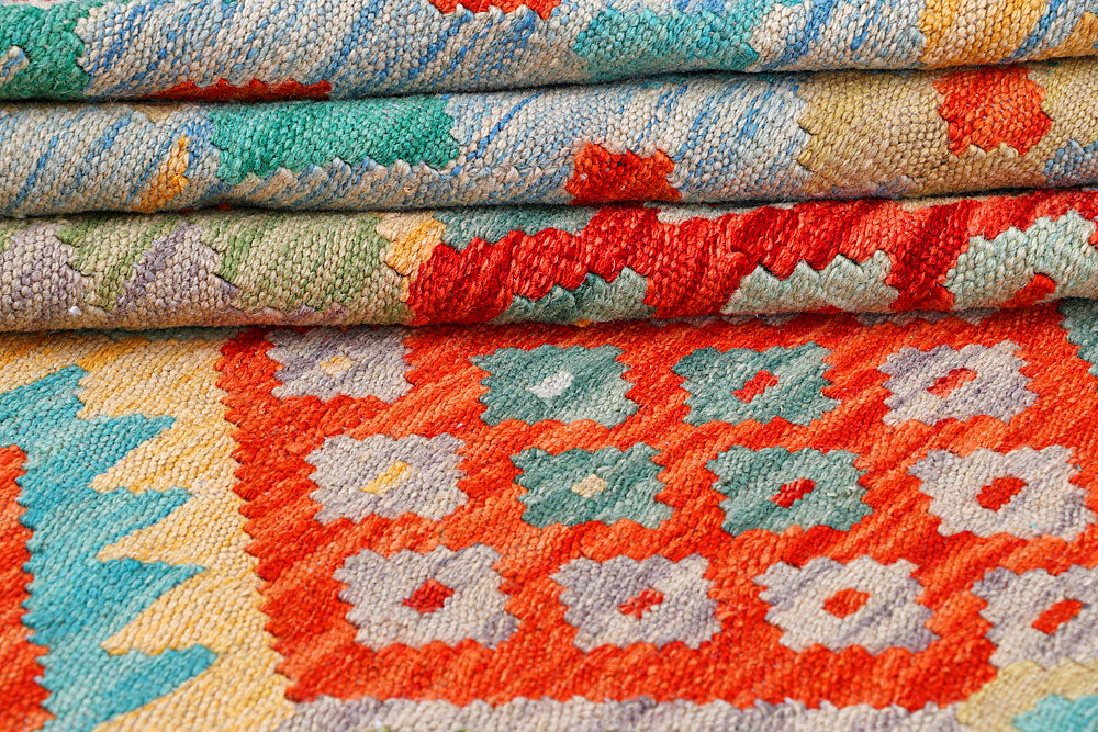 Multi Colored Kilim 8' 4 x 9' 8 - No. 57386 - ALRUG Rug Store