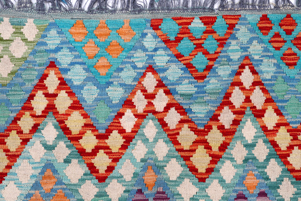 Multi Colored Kilim 8' 5 x 9' 10 - No. 57387 - ALRUG Rug Store