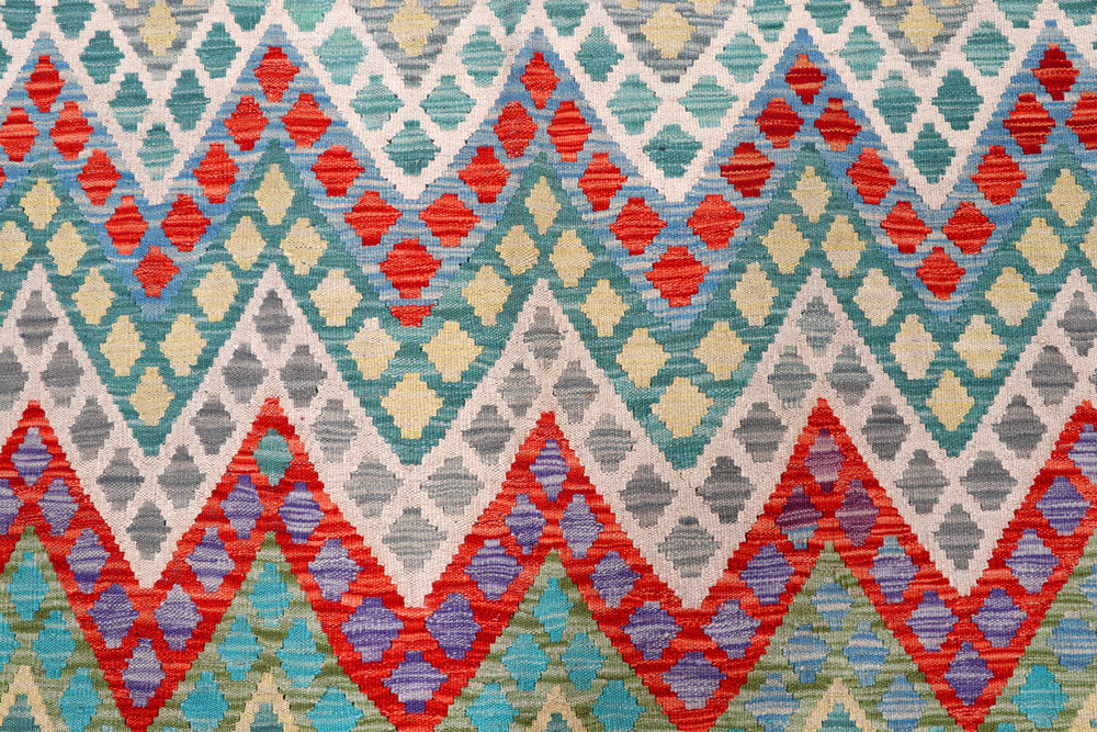 Multi Colored Kilim 8' 5 x 9' 10 - No. 57387 - ALRUG Rug Store