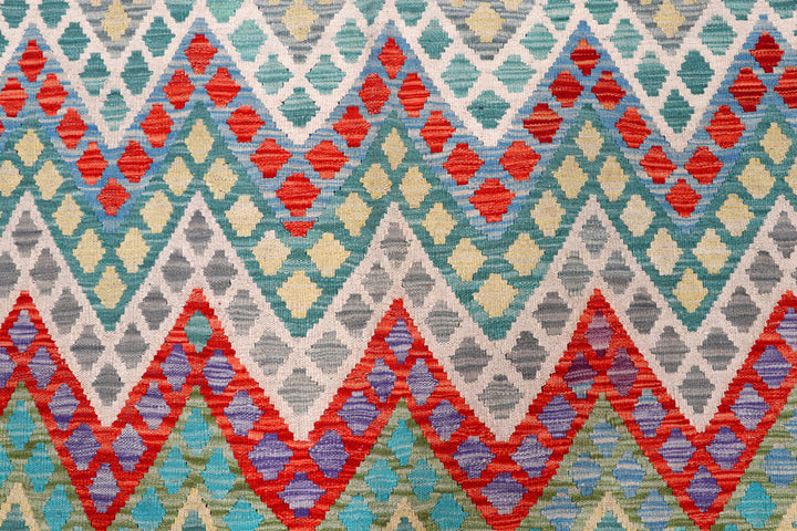 Multi Colored Kilim 8' 5 x 9' 10 - No. 57387 - ALRUG Rug Store