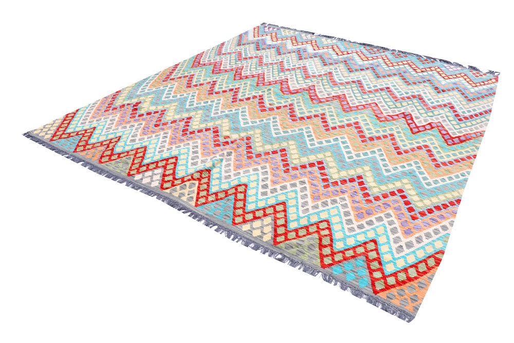 Multi Colored Kilim 8' 5 x 9' 10 - No. 57387 - ALRUG Rug Store