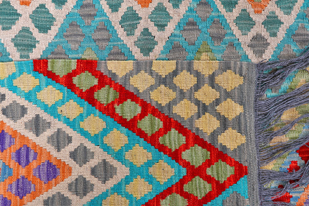 Multi Colored Kilim 8' 5 x 9' 10 - No. 57387 - ALRUG Rug Store