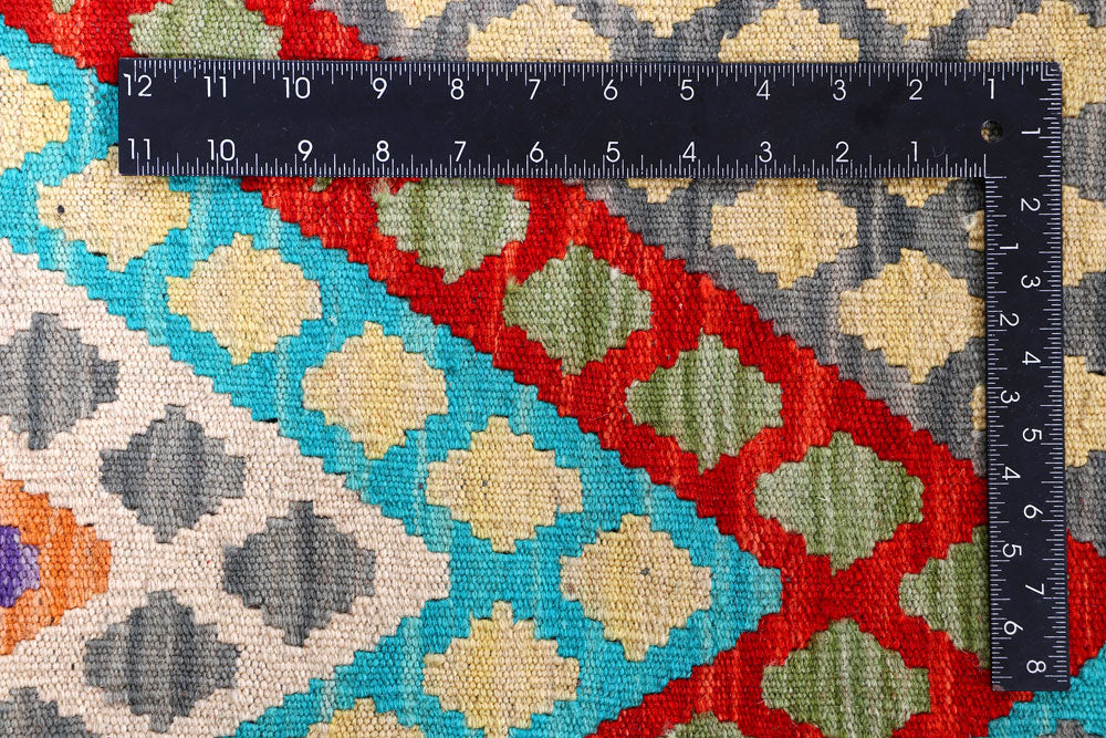 Multi Colored Kilim 8' 5 x 9' 10 - No. 57387 - ALRUG Rug Store