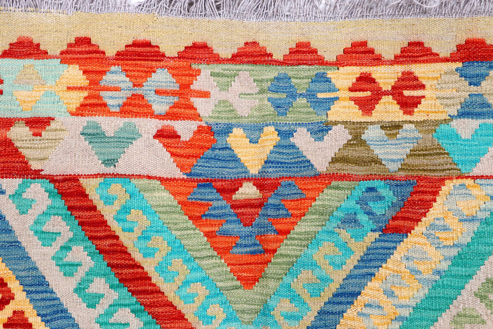 Multi Colored Kilim 8' x 9' 10 - No. 57388 - ALRUG Rug Store