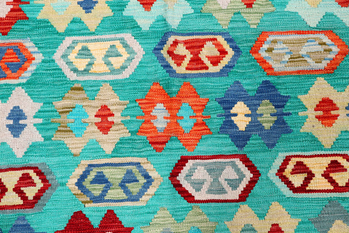 Multi Colored Kilim 8' x 9' 10 - No. 57388 - ALRUG Rug Store
