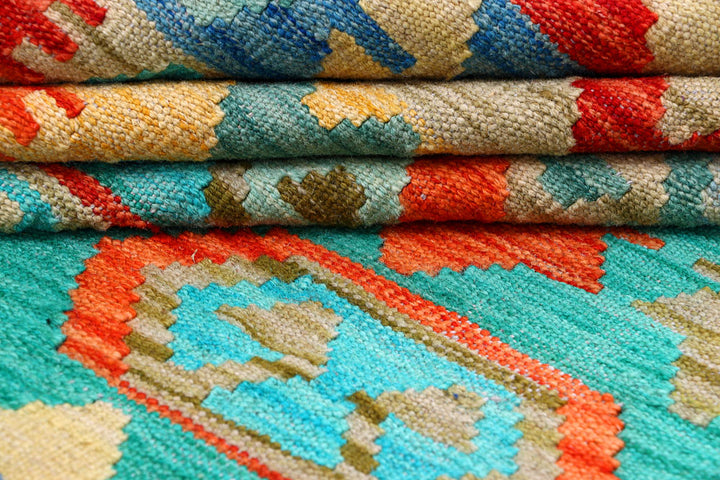 Multi Colored Kilim 8' x 9' 10 - No. 57388 - ALRUG Rug Store