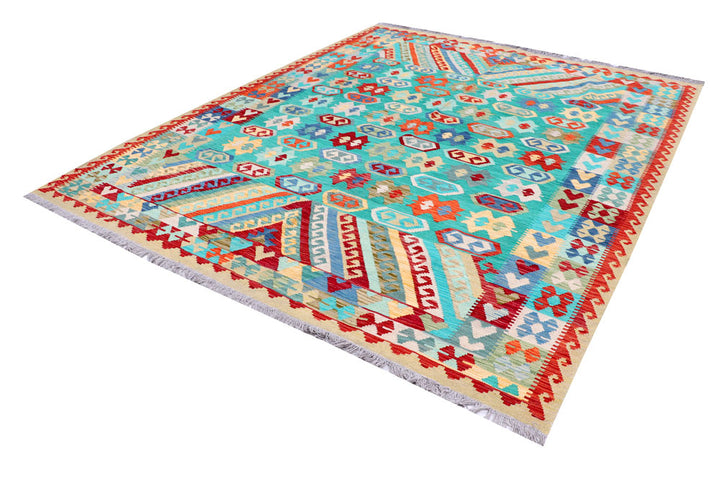 Multi Colored Kilim 8' x 9' 10 - No. 57388 - ALRUG Rug Store