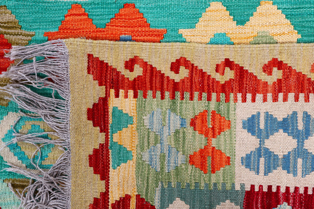 Multi Colored Kilim 8' x 9' 10 - No. 57388 - ALRUG Rug Store