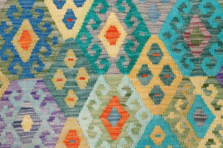 Multi Colored Kilim 8' 11 x 11' 4 - No. 57389 - ALRUG Rug Store