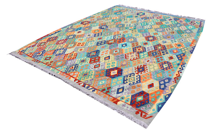 Multi Colored Kilim 8' 11 x 11' 4 - No. 57389 - ALRUG Rug Store