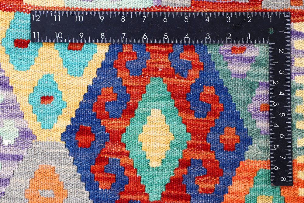 Multi Colored Kilim 8' 11 x 11' 4 - No. 57389 - ALRUG Rug Store