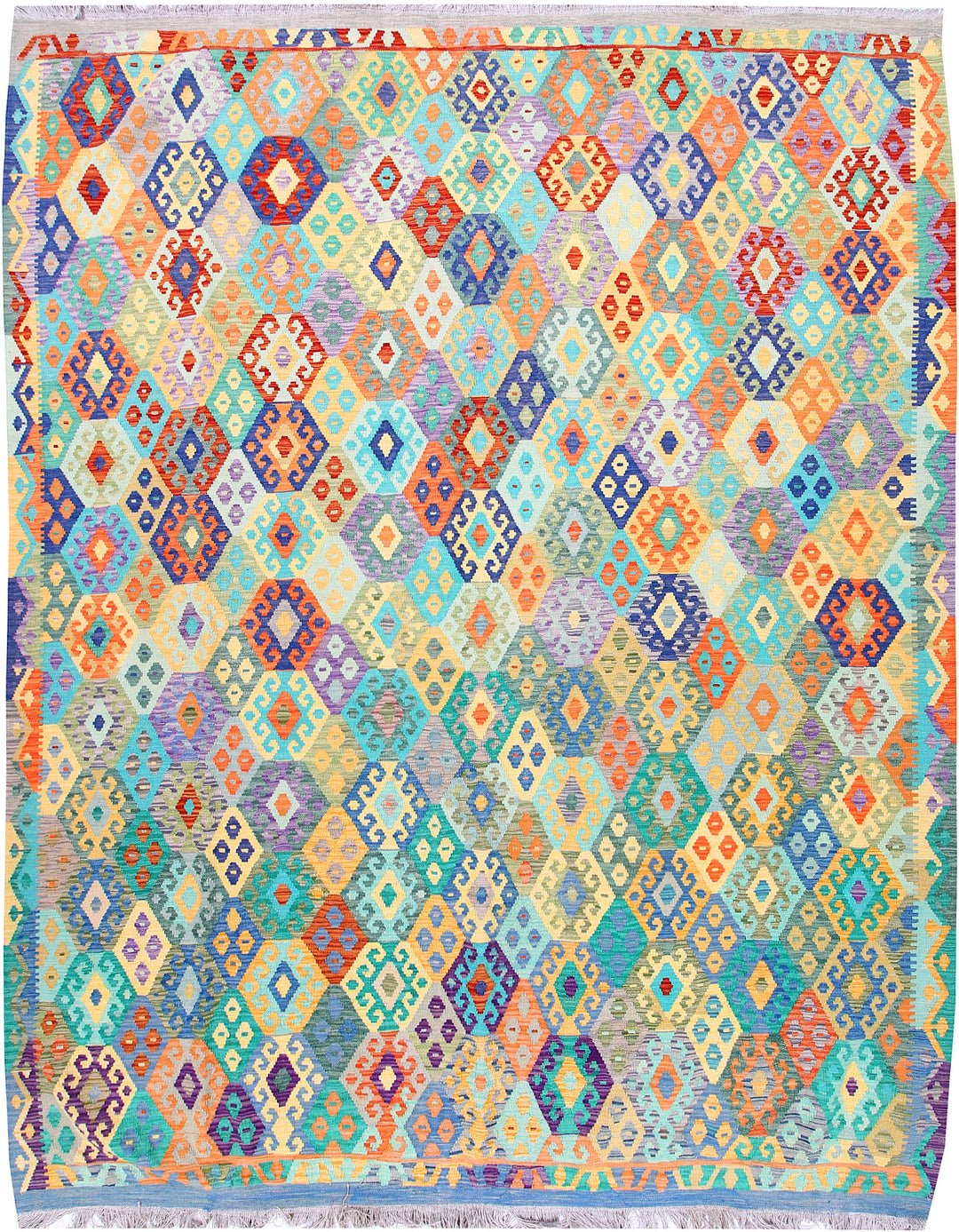 Multi Colored Kilim 8' 11 x 11' 4 - No. 57389 - ALRUG Rug Store