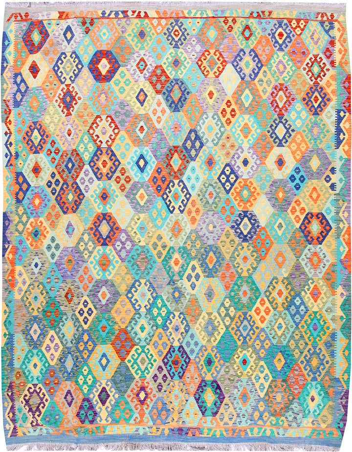 Multi Colored Kilim 8' 11 x 11' 4 - No. 57389 - ALRUG Rug Store
