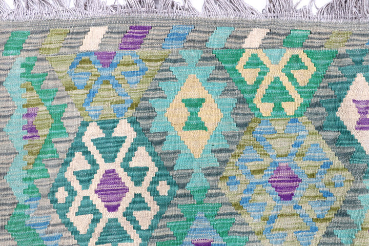 Multi Colored Kilim 8' 9 x 11' 10 - No. 57390 - ALRUG Rug Store