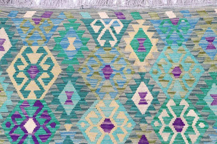 Multi Colored Kilim 8' 9 x 11' 10 - No. 57390 - ALRUG Rug Store