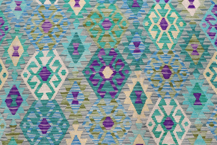 Multi Colored Kilim 8' 9 x 11' 10 - No. 57390 - ALRUG Rug Store