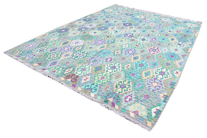 Multi Colored Kilim 8' 9 x 11' 10 - No. 57390 - ALRUG Rug Store