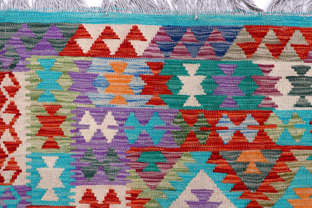 Multi Colored Kilim 8' x 9' 9 - No. 57391 - ALRUG Rug Store