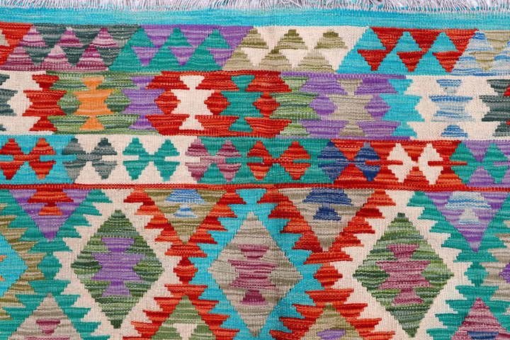 Multi Colored Kilim 8' x 9' 9 - No. 57391 - ALRUG Rug Store