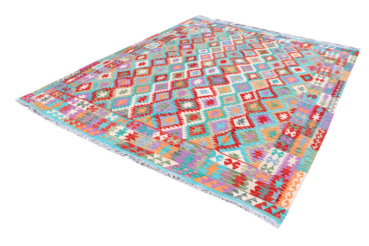 Multi Colored Kilim 8' x 9' 9 - No. 57391 - ALRUG Rug Store