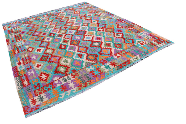 Multi Colored Kilim 8' x 9' 9 - No. 57391 - ALRUG Rug Store