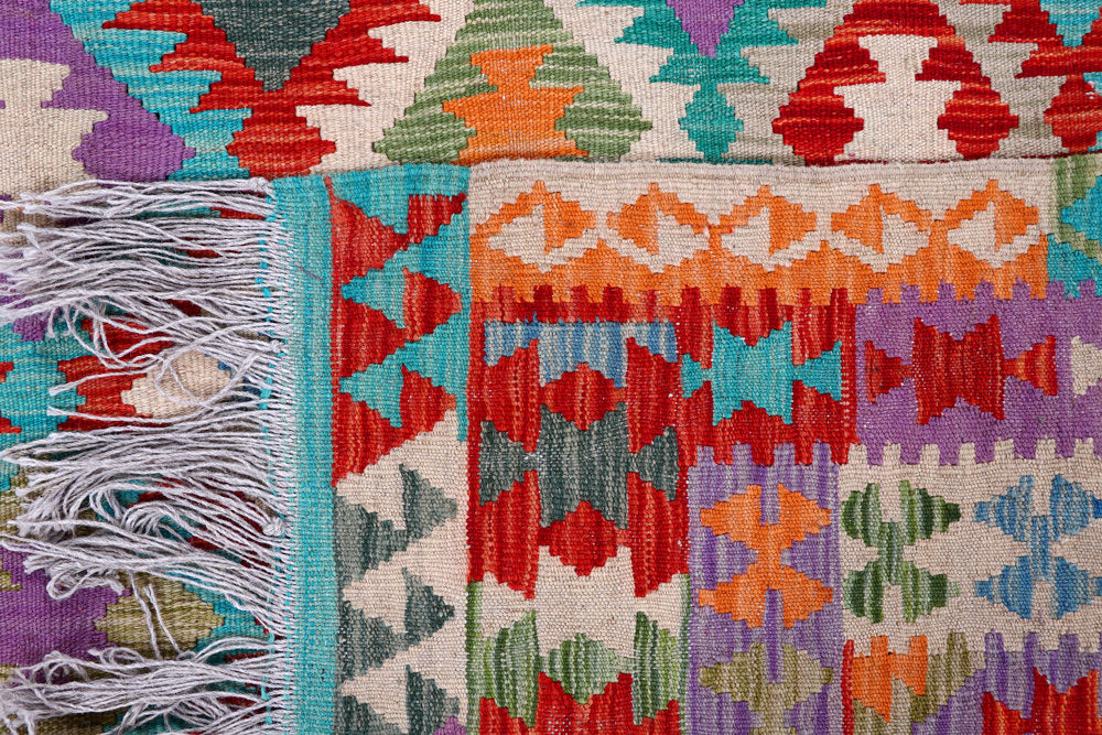 Multi Colored Kilim 8' x 9' 9 - No. 57391 - ALRUG Rug Store