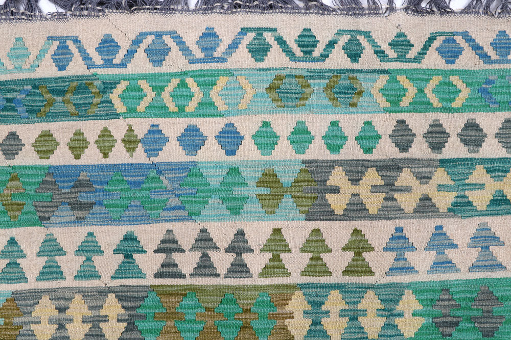 Multi Colored Kilim 8' 1 x 11' 9 - No. 57392 - ALRUG Rug Store