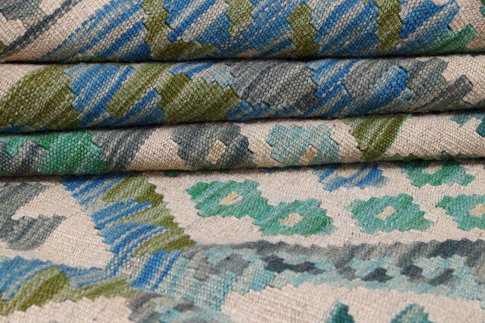 Multi Colored Kilim 8' 1 x 11' 9 - No. 57392 - ALRUG Rug Store