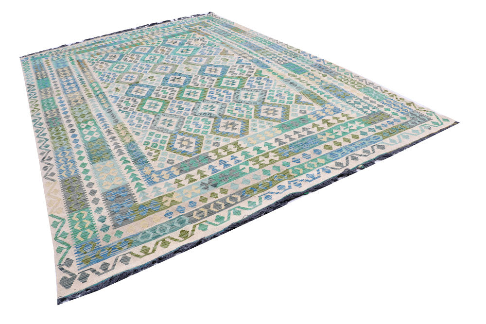 Multi Colored Kilim 8' 1 x 11' 9 - No. 57392 - ALRUG Rug Store