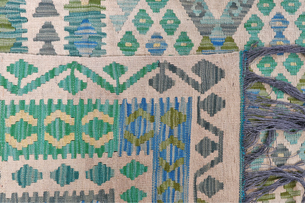 Multi Colored Kilim 8' 1 x 11' 9 - No. 57392 - ALRUG Rug Store