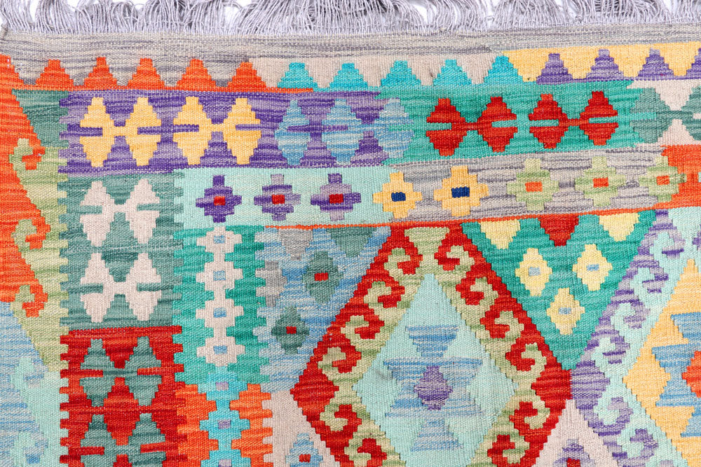 Multi Colored Kilim 8' 5 x 11' 9 - No. 57393 - ALRUG Rug Store