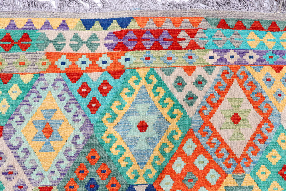 Multi Colored Kilim 8' 5 x 11' 9 - No. 57393 - ALRUG Rug Store