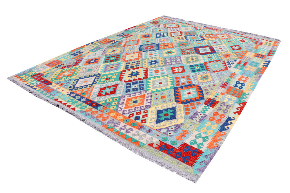 Multi Colored Kilim 8' 5 x 11' 9 - No. 57393 - ALRUG Rug Store