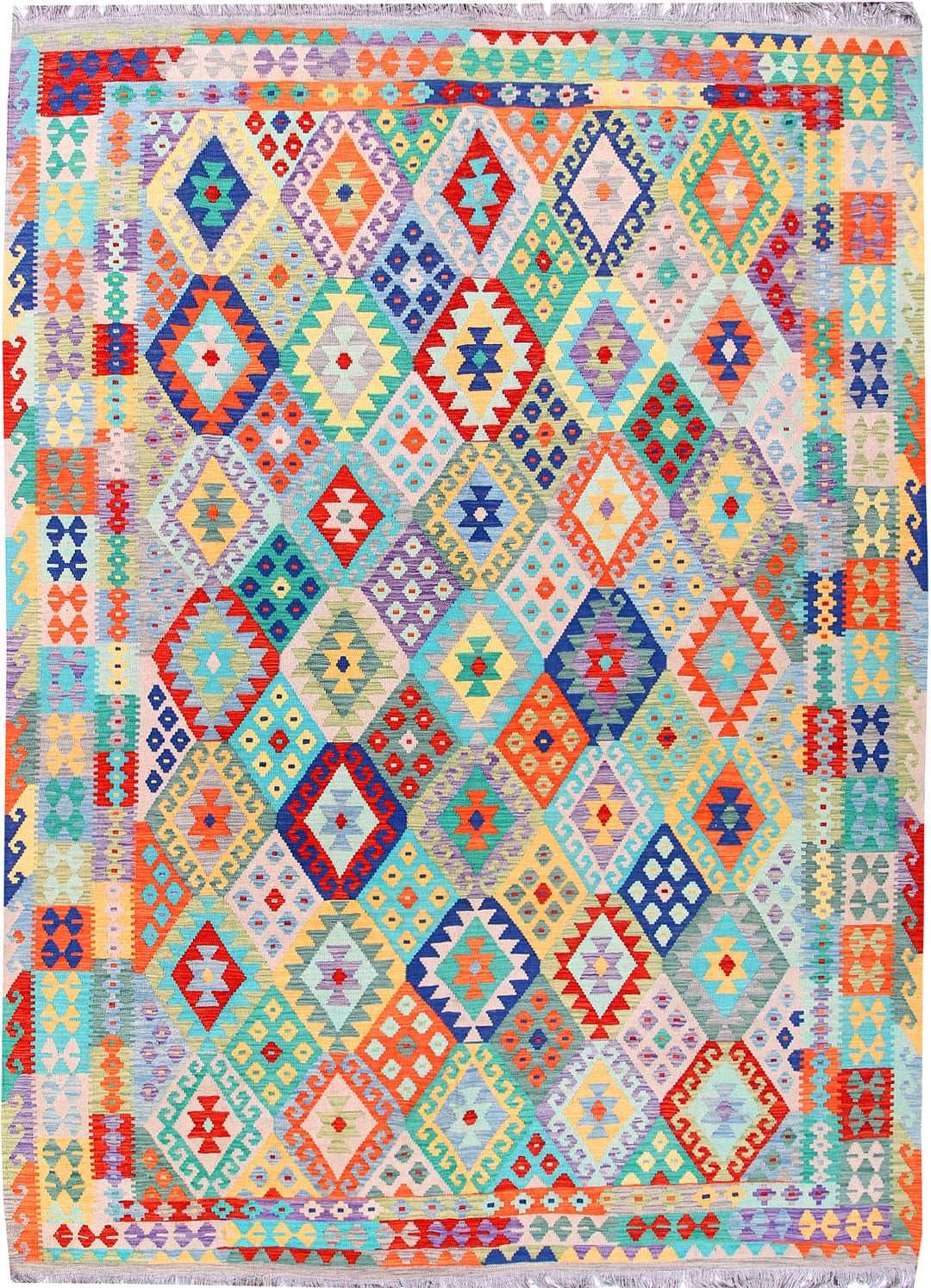 Multi Colored Kilim 8' 5 x 11' 9 - No. 57393 - ALRUG Rug Store