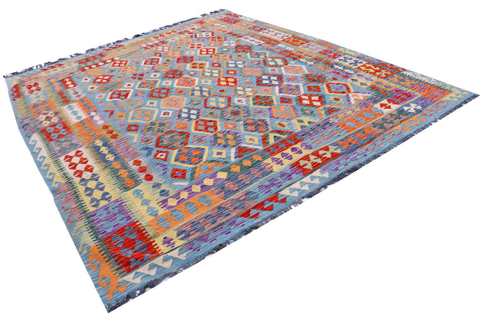 Multi Colored Kilim 8' 5 x 9' 10 - No. 57394 - ALRUG Rug Store