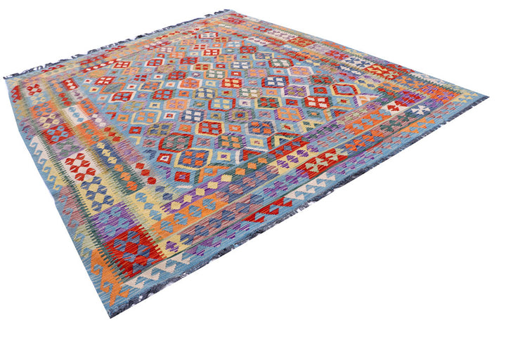 Multi Colored Kilim 8' 5 x 9' 10 - No. 57394 - ALRUG Rug Store