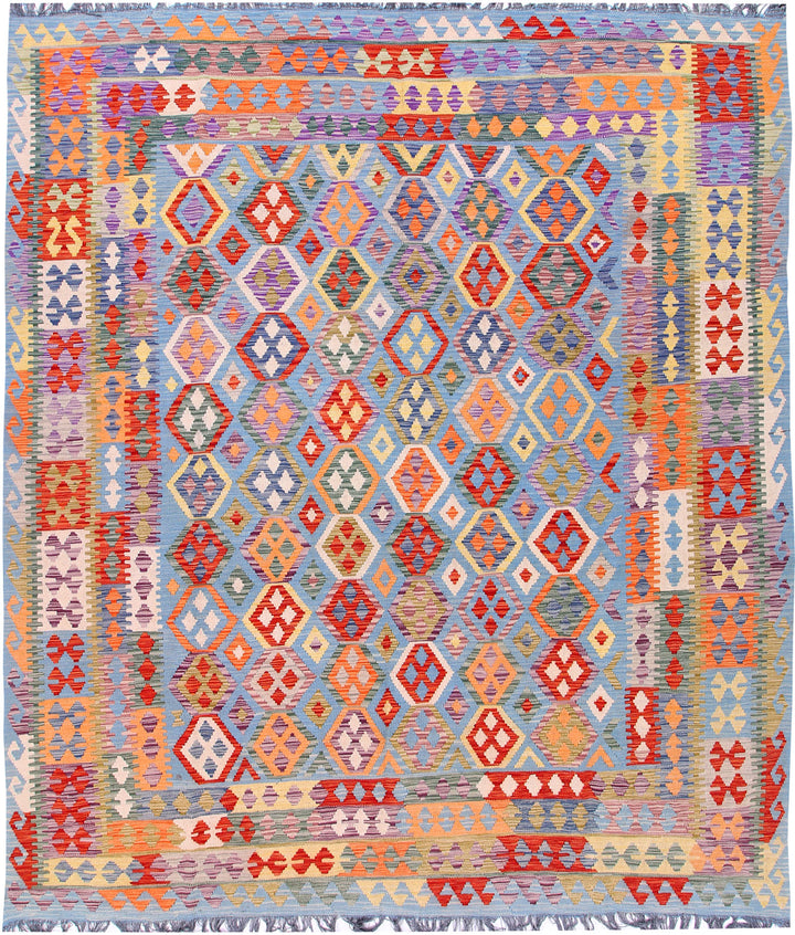 Multi Colored Kilim 8' 5 x 9' 10 - No. 57394 - ALRUG Rug Store