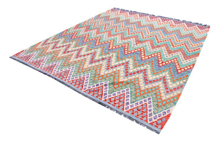 Multi Colored Kilim 8' 4 x 9' 10 - No. 57395 - ALRUG Rug Store