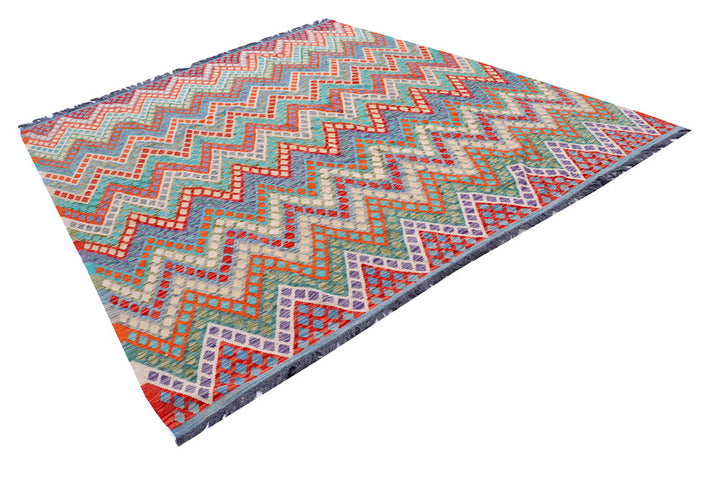 Multi Colored Kilim 8' 4 x 9' 10 - No. 57395 - ALRUG Rug Store