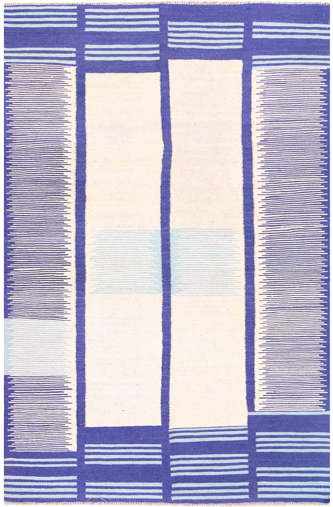 Medium Slate Blue Kilim 4' x 6' 1 - No. 57397 - ALRUG Rug Store