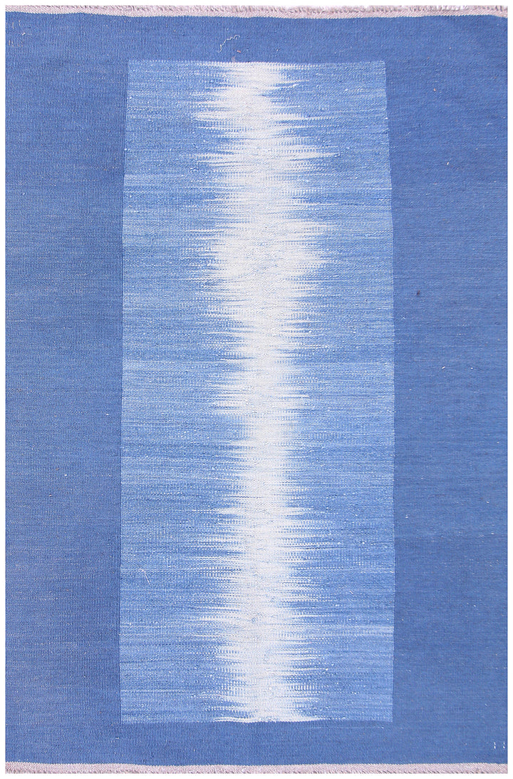 Cornflower Blue Kilim 3' 6 x 5' 1 - No. 57400 - ALRUG Rug Store